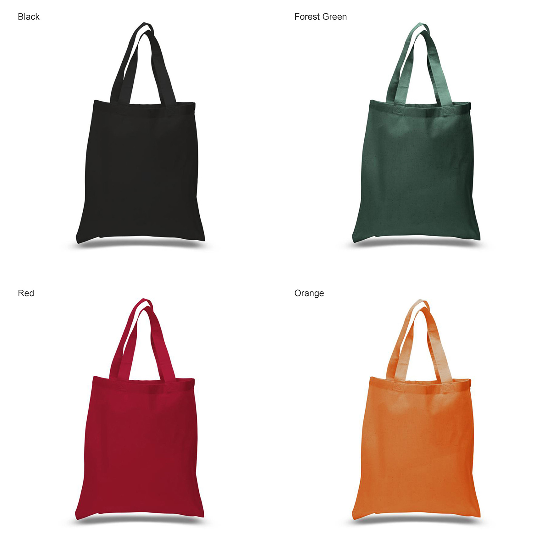 coloured cotton bags