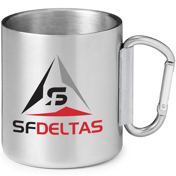 10 oz. Stainless Steel Camping Carabiner Mug