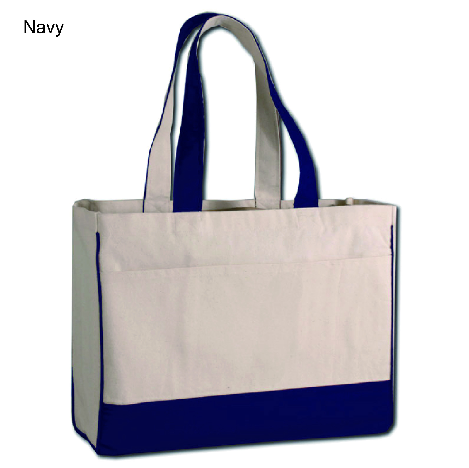 Two-Tone Canvas Tote Bag