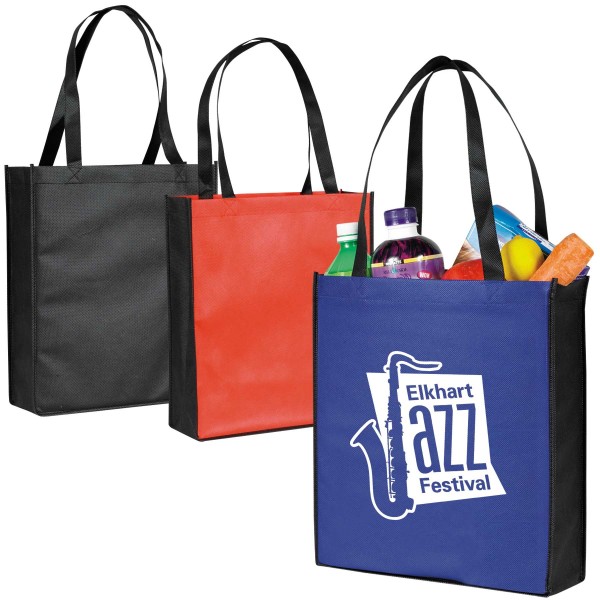 Two Tone Non-Woven Tote with Gusset