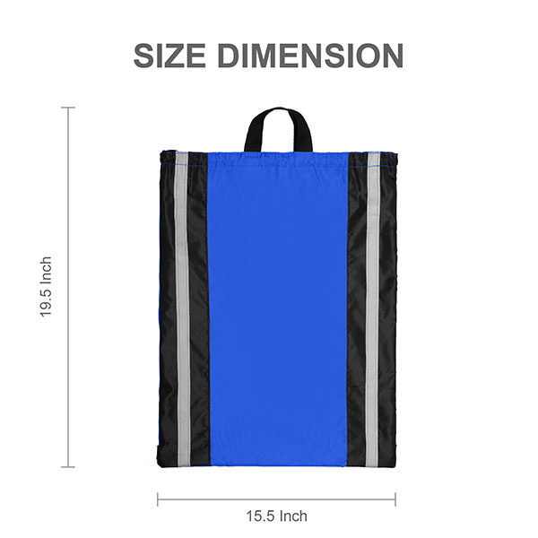 Drawstring Backpack with Sport Stripes and Handle