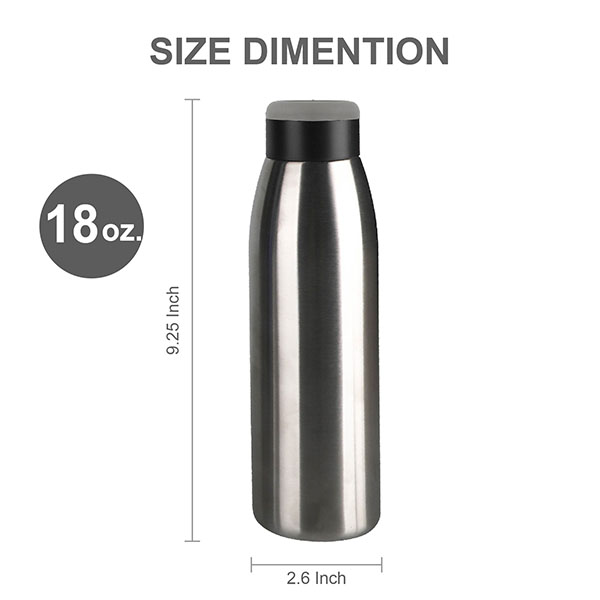 18 oz. Carrying Handle Stainless Steel Vacuum Water Bottle