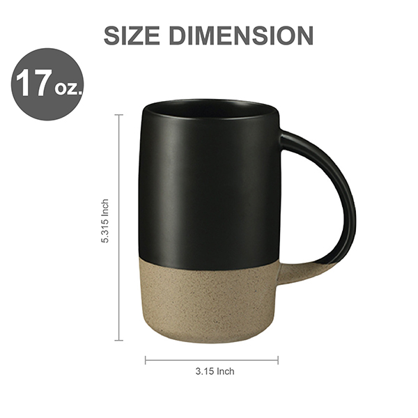 17 oz. Two-tone Vintage Ceramic Mug