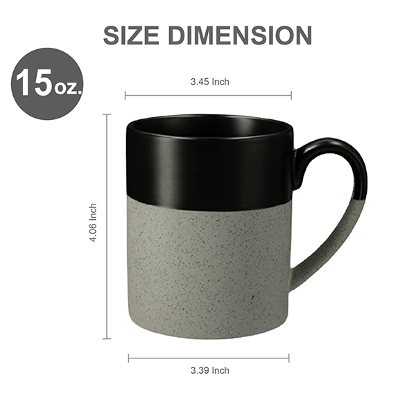 15 oz. Two-tone Ceramic Mug with speckled base