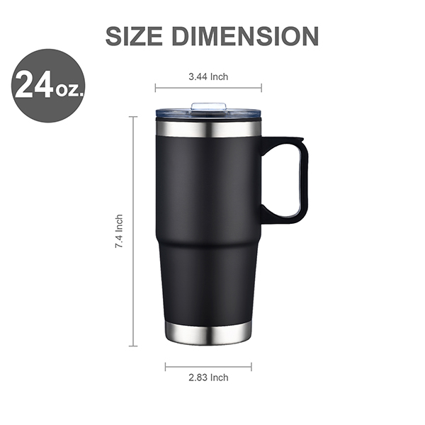 24oz Travel Mug with Stainless Steel Bottom